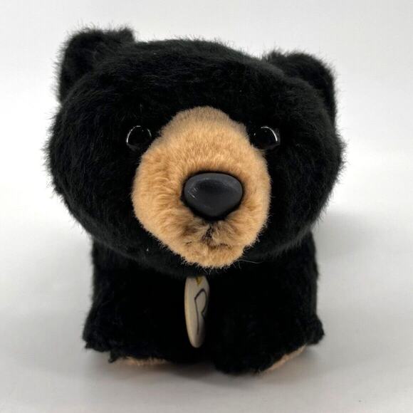 Aurora Miyoni Black Bear Stuffed Animal Plush 12" - Picture 2 of 6